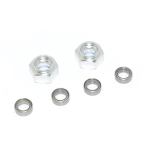 NEW GPM Alum Front Wheel Hex Adapter w/Bearing Silver DT-03 FREE US SHIP - Picture 1 of 2