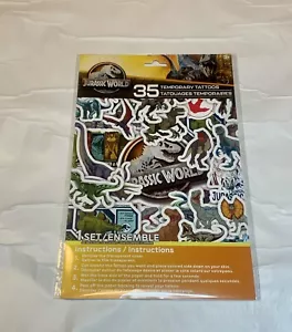 2-Pack Of Jurassic World Jurassic Park 35 Temporary Tattoos NEW Dinosaur Tattoos - Picture 1 of 1