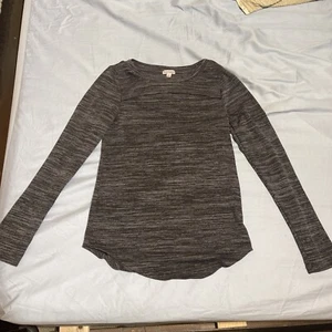 Juicy Couture Pullover Women Medium Gray Long Sleeve Stretch Polyester Cutout - Picture 1 of 11