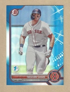 2022 Bowman 1st Edition  #BPPF-81 Triston Casas BLUE Foil Parallel 116/150 - Picture 1 of 2