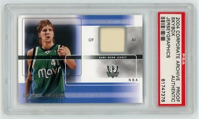 2004 Corporate Archive Skybox JerseyGraphics Proof Dirk Nowitzki PSA Authentic - Image 1 of 2