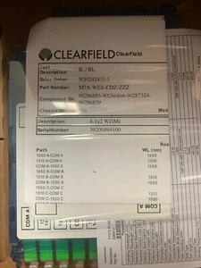 Clearfield M7A-FES-CDZ-ZZZ Modul-Splitter, SC/APC, 4 x 1 x 2 Zoll - Bild 1 von 2