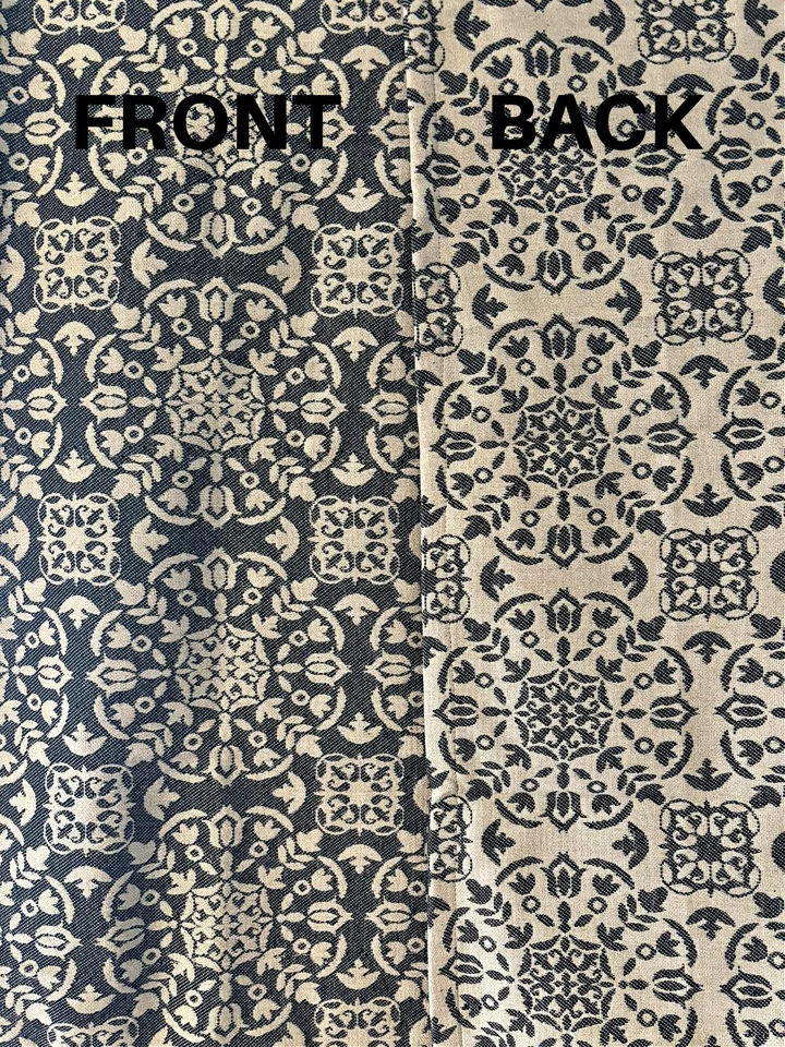 New Primitive Colonial BLACK MEDALLION COVERLET TABLE SQUARE Tablecloth 42"