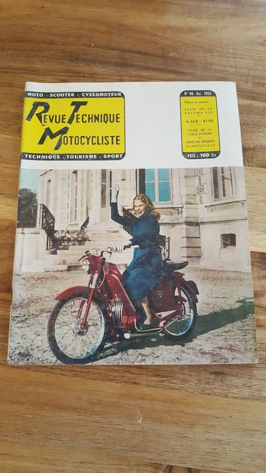 revue technique motocycliste n°94 avril 1955,Paloma 125 - La DKW - RT350 - Polo - Photo 1/1