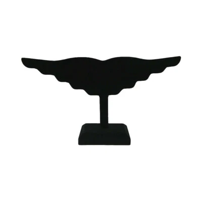 5 PC 12" Black Velvet Wing Earring Display Stand Holding 10 Pairs Jewelry Holder Foto 1 de 2