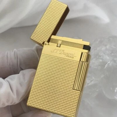 For Memorial S.T Dupont Lighter PING Sound Gas Refillable Brushed&Adapter UC-A07 - Immagine 1 di 4