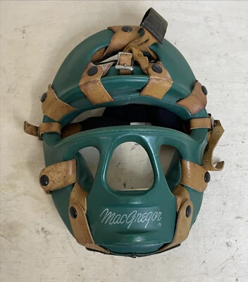 Винтажная маска бейсбольного кэтчера Macgregor цвет: зеленый - Изображение 1 из 4
