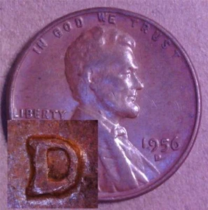 1956 D/D - Error Lincoln Wheat Penny - P04 - Aliz - Imagen 1 de 4