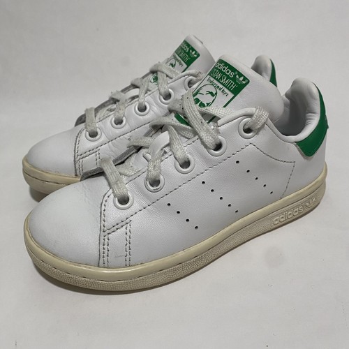 Scarpe Adidas bambino Originals Stan Smith taglia 10 5 sneakers bianco verde
