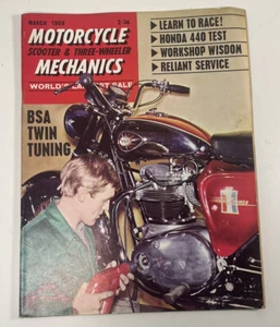 Motorcycle Mechanics Mag March 1968 - Honda 440 Test / BSA Twin Tuning / Reliant - Picture 1 of 2