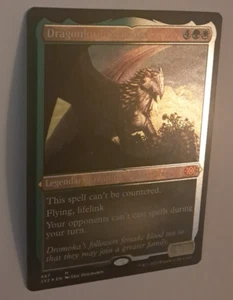 Dragonlord Dromoka Etched FOIL EX MTG Double Masters 2022 Magic the Gathering - Picture 1 of 3
