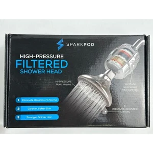 Soffione doccia filtrato alta pressione SparkPod filtrazione 12 stadi scatola aperta nuovo - Foto 1 di 6