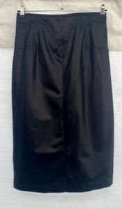Vintage 80er..CITY GIRLS..GLÄNZEND SCHWARZ..HOCH TAILLIERT..BLEISTIFT..ROCK..USA..NEU OHNE ETIKETT..Gr. 16 - Bild 1 von 2