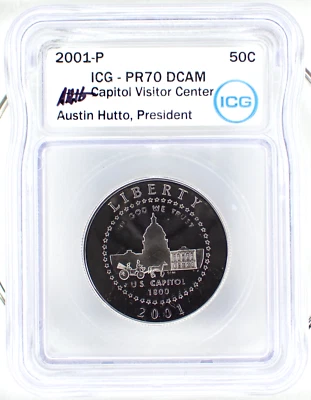 2001-P USA Half-Dollar Capitol Visitor Center Proof ICG PR70 DCAM - Image 1 of 4