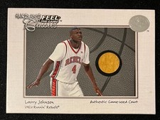2001 Larry Johnson FLOOR Feel the Game Hardwood Classics Fleer