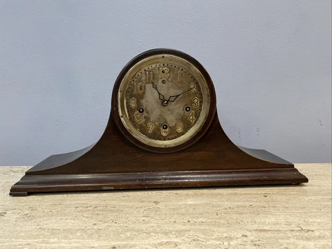 Antique New Haven Mantel Clock Mahogany Case 1923 Cover