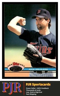 1991 Stadium Club #76a Rick Aguilera Minnesota Twins Extra 35% Off 4+ - Image 1 of 2