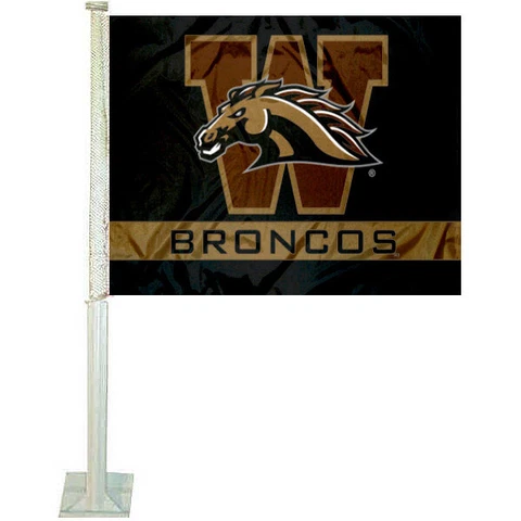 Western Michigan Broncos Car Auto Window Flag Cover