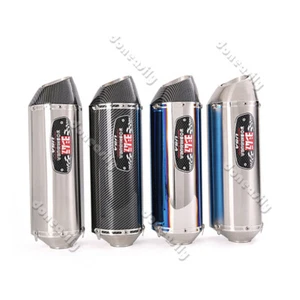 38-51mm Universal Motorcycle Exhaust Pipe Slip-on Muffler Silencer Stainless Tip - Picture 1 of 11