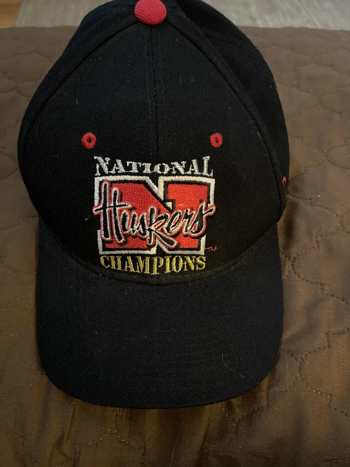 VTG Nebraska Cornhuskers Hat Cap ‘94 ‘95 National Champions Wool Blend Sz 7 1/8 - Image 1 of 4