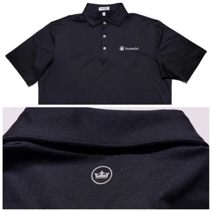 PETER MILLAR Prudential Summer Comfort Polo Shirt Black Large L - Picture 1 of 13
