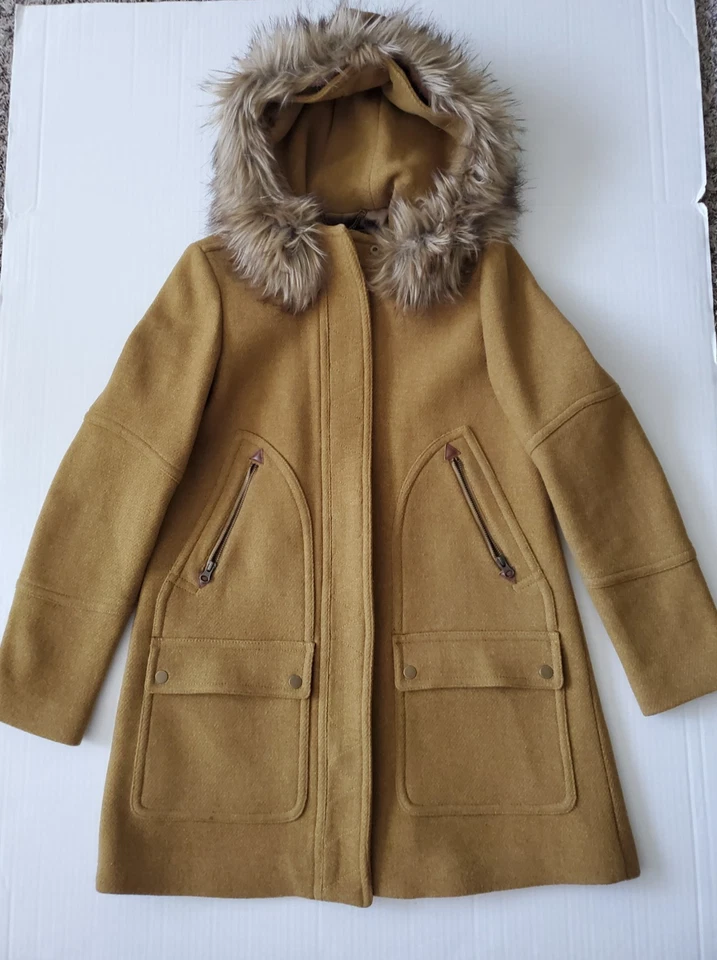 J. Parka Crew Chateau en tela italiana Stadium lana marrón J5488 Nello Gorri talla 4 Foto 1 de 4