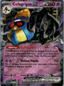 Cofagrigus ex, SV04: Paradox Rift, 076/182, Double Rare - Picture 1 of 1