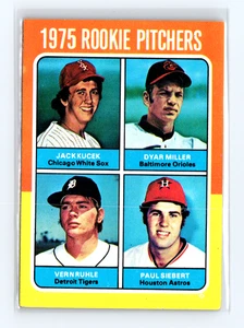 1975 Topps - Rookie Pitchers - Kucek/Miller/Ruhle/Siebert RC #614 - Picture 1 of 2