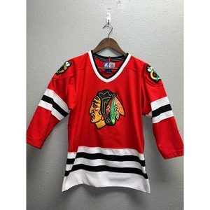 Camiseta deportiva juvenil vintage de los Chicago Blackhawks Starter NHL Top roja niños niños S/M - Imagen 1 de 10