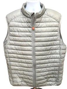 Save The Duck Plumtech UltraLight Puffer Vest – Men’s XXL Light Gray Animal Fre - Picture 1 of 14