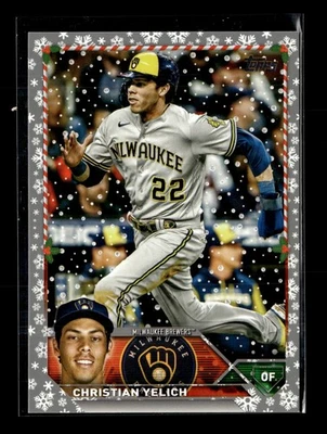 2023 Topps Holiday - Christian Yelich #H164 Metallic - Image 1 of 2