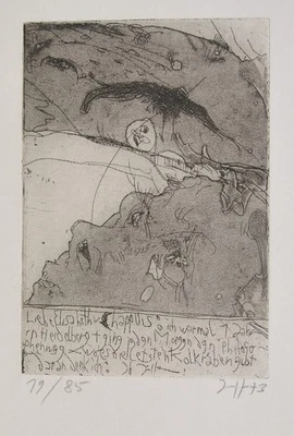 Horst Janssen/Radierung/1973/Selbstbildnis/signiert/u. Liebe Elisabeth/85 Exemp. - Bild 1 von 4