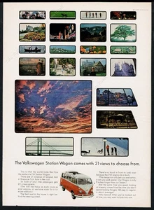 1965 VW Bus 21 window photo 13x10 Volkswagen vintage print ad - Picture 1 of 7