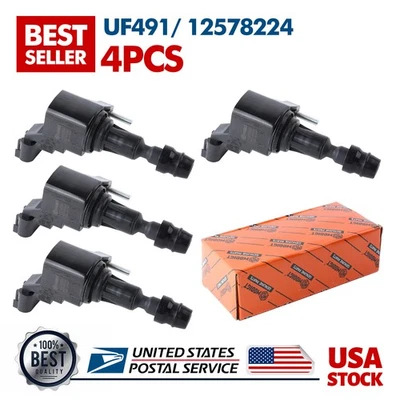 Bobinas de encendido de calidad 4 piezas para Pontiac Solstice 2006-2009 UF491 12578224 Foto 1 de 4