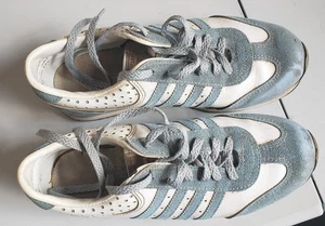 RARE TURF (brand}ATHLETIC  FOOTWEAR  Women's 7.5 Blue suede/white Leather 50'S - Picture 1 of 7