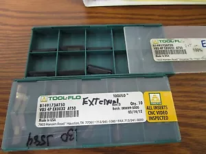 ToolFlo Nuevo Inserto de Carburo V85 4P EX0032 AT50 Caja de 16 Insertos - Imagen 1 de 1