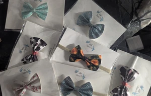 🎀 Stocking Stuffer Simple – Bow Clips or Headbands/Pony Bands 🎀 Pick your fav - Picture 1 of 15