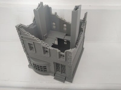 3DPRINTSTUDIO Ruined Large 3 Storey Town House Tabletop Destroyed Wargaming Buildings 28mm