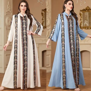 Dubai Women Muslim Long Maxi Dress Abaya Turkey Kaftan Moroccan Robes Islamic - Picture 1 of 48