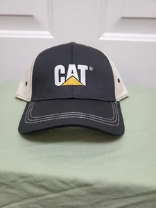 Mütze Katze Raupe Logo verstellbarer Riemen hinten mit Curve Bill Stil schwarz/hellbraun - Bild 1 von 9