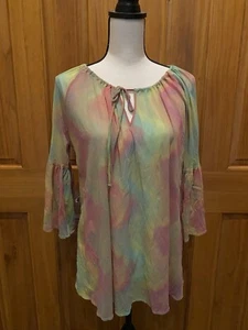 Bryn Walker Womens Top Multicolor Size s Blouse, Pullover 3/4 Bell Sleeve - Picture 1 of 8