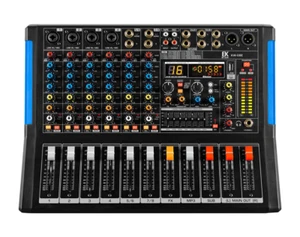 EK KW08E Mischpult 2x 350W 8 Kanal Powermixer Mixer Recording USB Bluetooth - Bild 1 von 5