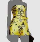 $395 Philosophy Di Lorenzo Serafini Women's Yellow Floral Bustier Top Size 2
