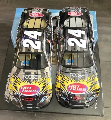 Juego de 2 autos Jeff Gordon muestra 1/24 - 2006 Foose cromo y color cromo - ¡RARO! Foto 1 de 4