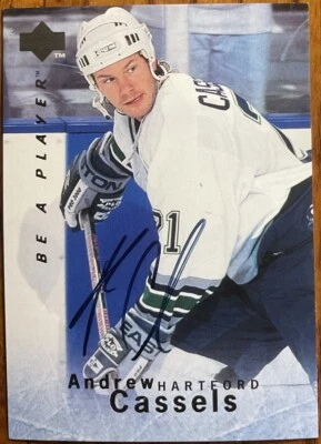 1995-96 Be A Player Autographs Andrew Cassels #S30 Hartford Whalers - Image 1 of 2