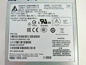 NEW Cisco PWR-C2-250WAC 250W Power Supply for Cisco 2960XR 3650 Series Free Ship - Afbeelding 1 van 5