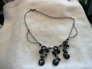 COLLAR CON CUENTAS NEGRO VINTAGE #22156 - Imagen 1 de 9