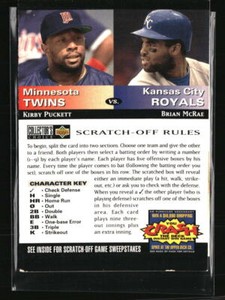 Kirby Puckett/Brian McRae 1994 Collector's Choice #NNO Baseball Card