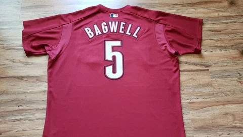 JEFF BAGWELL Houston Astros Red Authentic Majestic BP Game Jersey Team Issued Cover