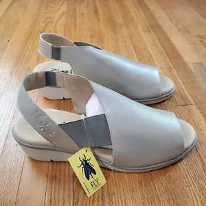 Fly London Womens Sandals Sz 10 EU 41 Slingbacks Mousse Leather NWOB - Picture 1 of 13